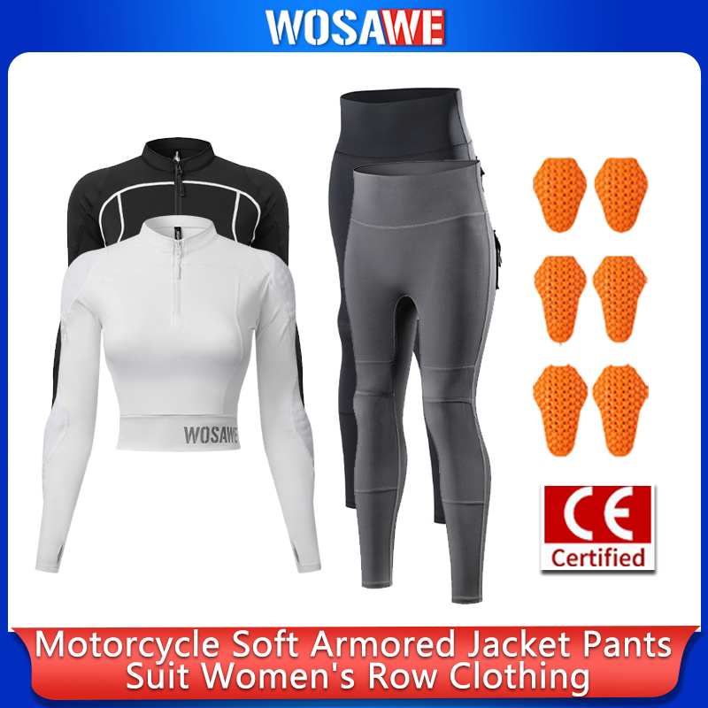 Motorcycle Gear Full Set - Damski letni kombinezon motocyklowy WOSAWE, zestaw