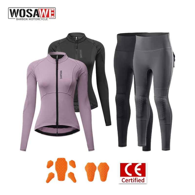Motorcycle Gear Full Set - Damski letni kombinezon motocyklowy WOSAWE, zestaw