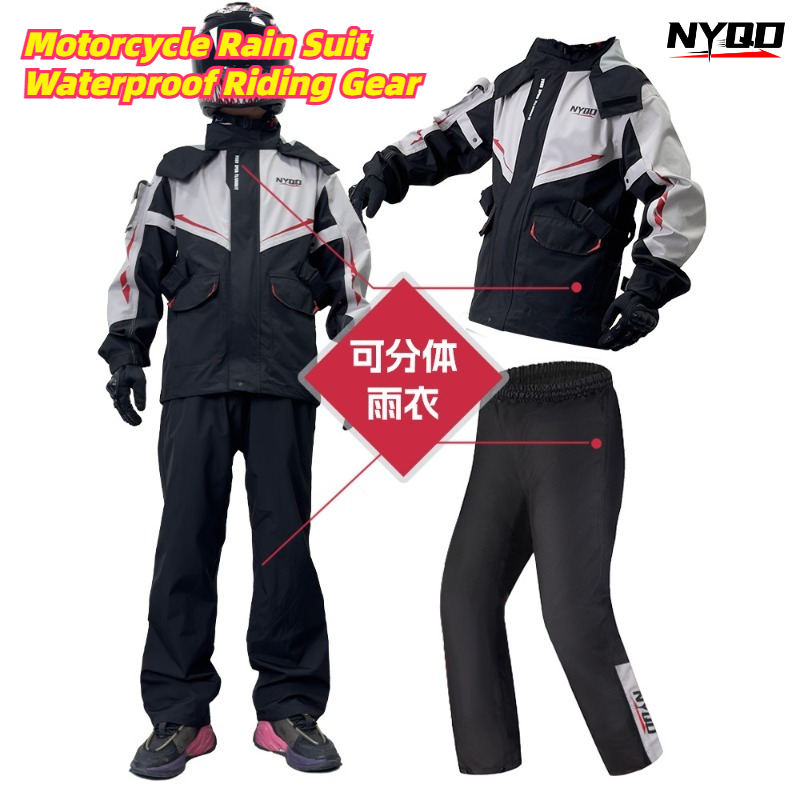 Motorcycle Gear Full Set - Kombinezon motocyklowy przeciwdeszczowy, wodoodporny strój do