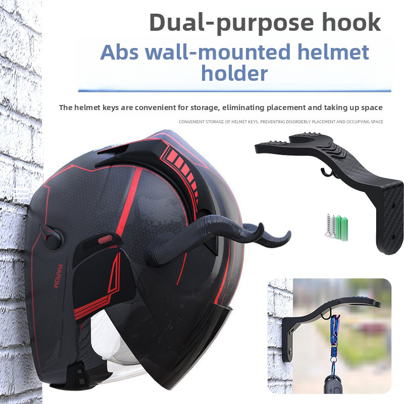 Motorcycle Gear Hanger - Uniwersalny ścienny uchwyt na kask motocyklowy,