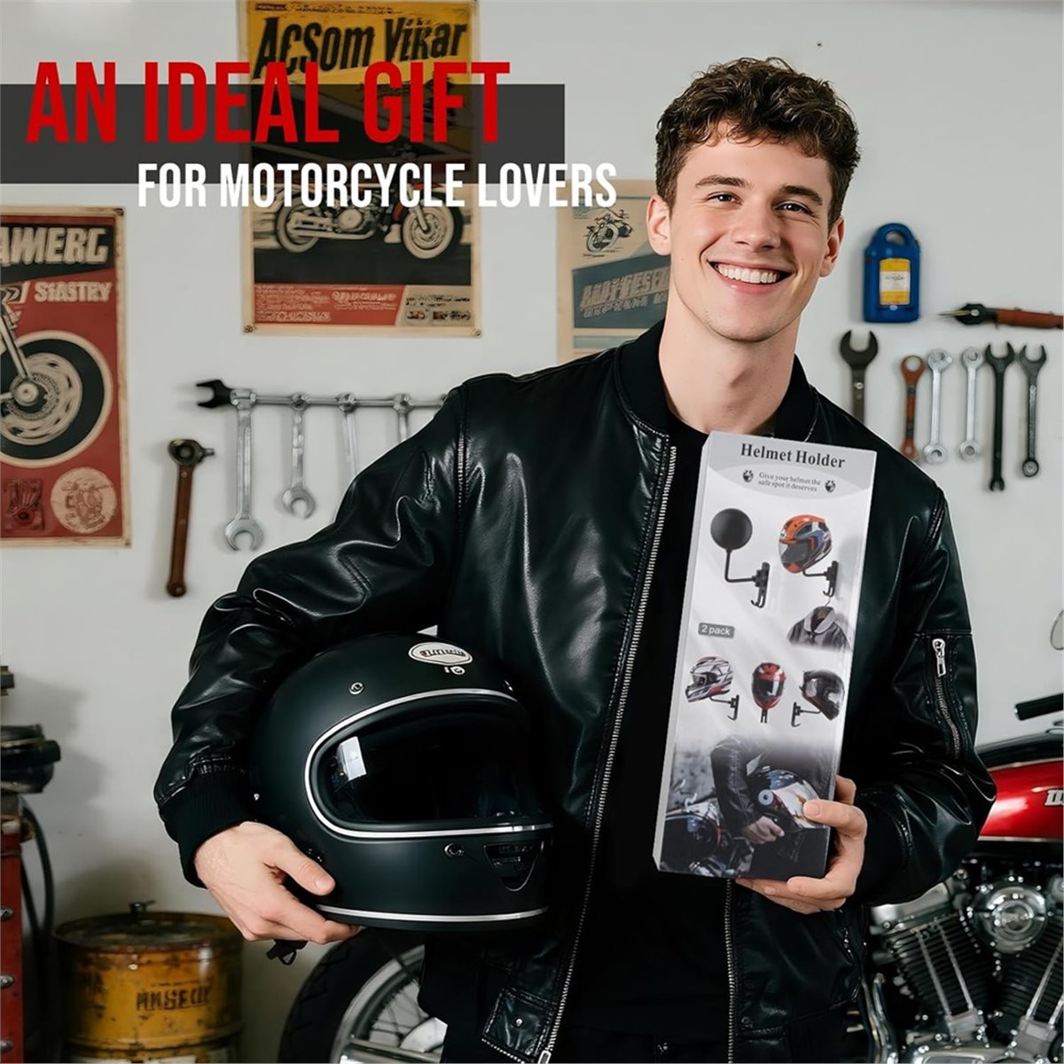 Uchwyt ścienny na kasky 2026 T – Motorcycle Gear Hanger recenzja i cena