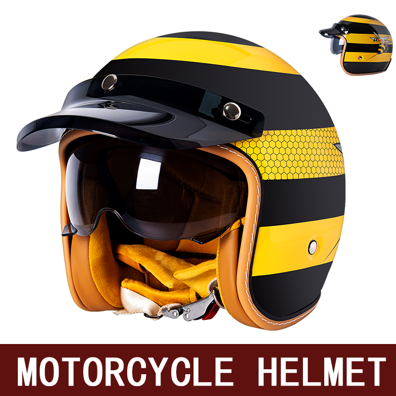 Nowy kask motocyklowy w stylu  – Motorcycle Gear Yellow recenzja i cena